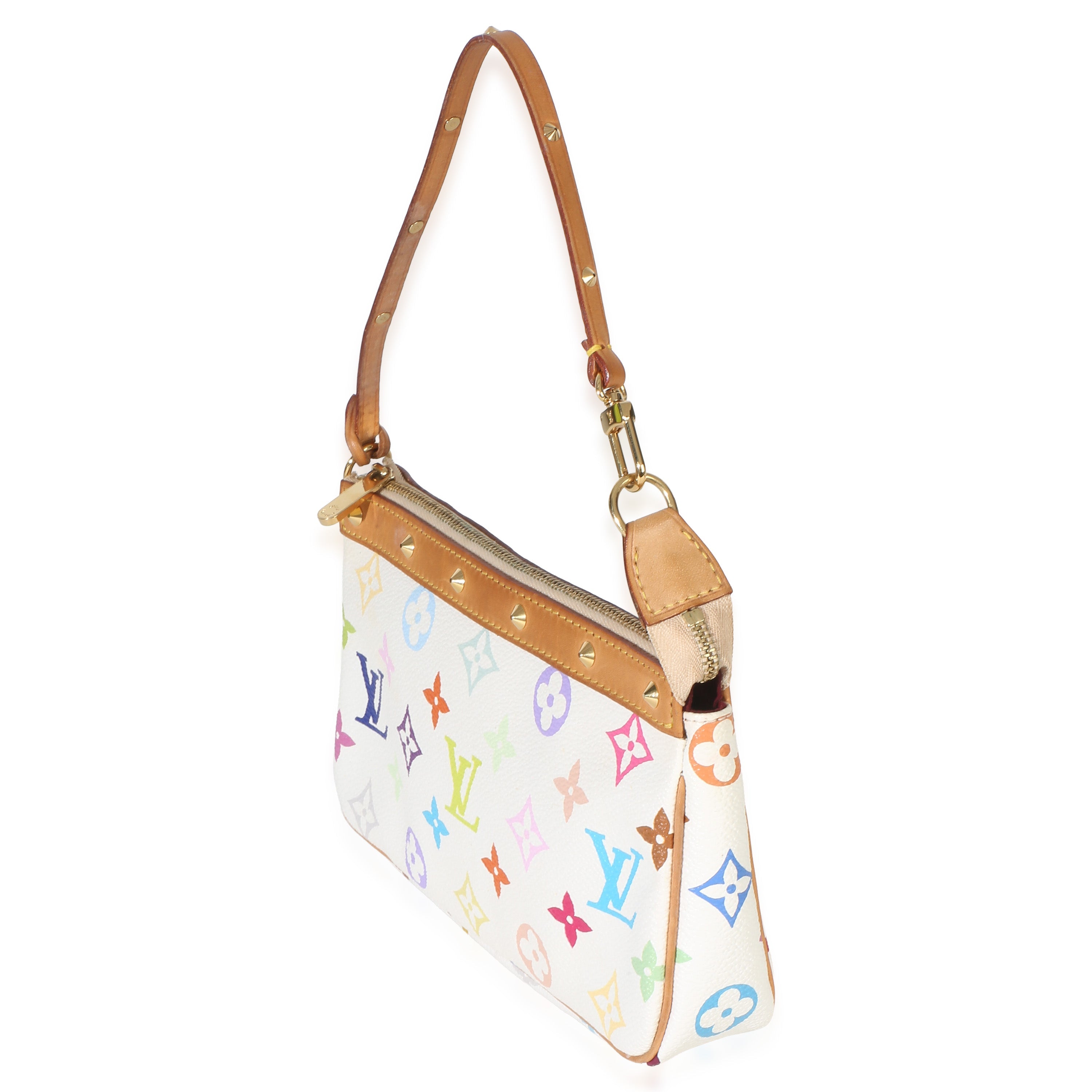 Louis Vuitton White Monogram Multicolore Canvas Pochette Accessoires Handbag 2