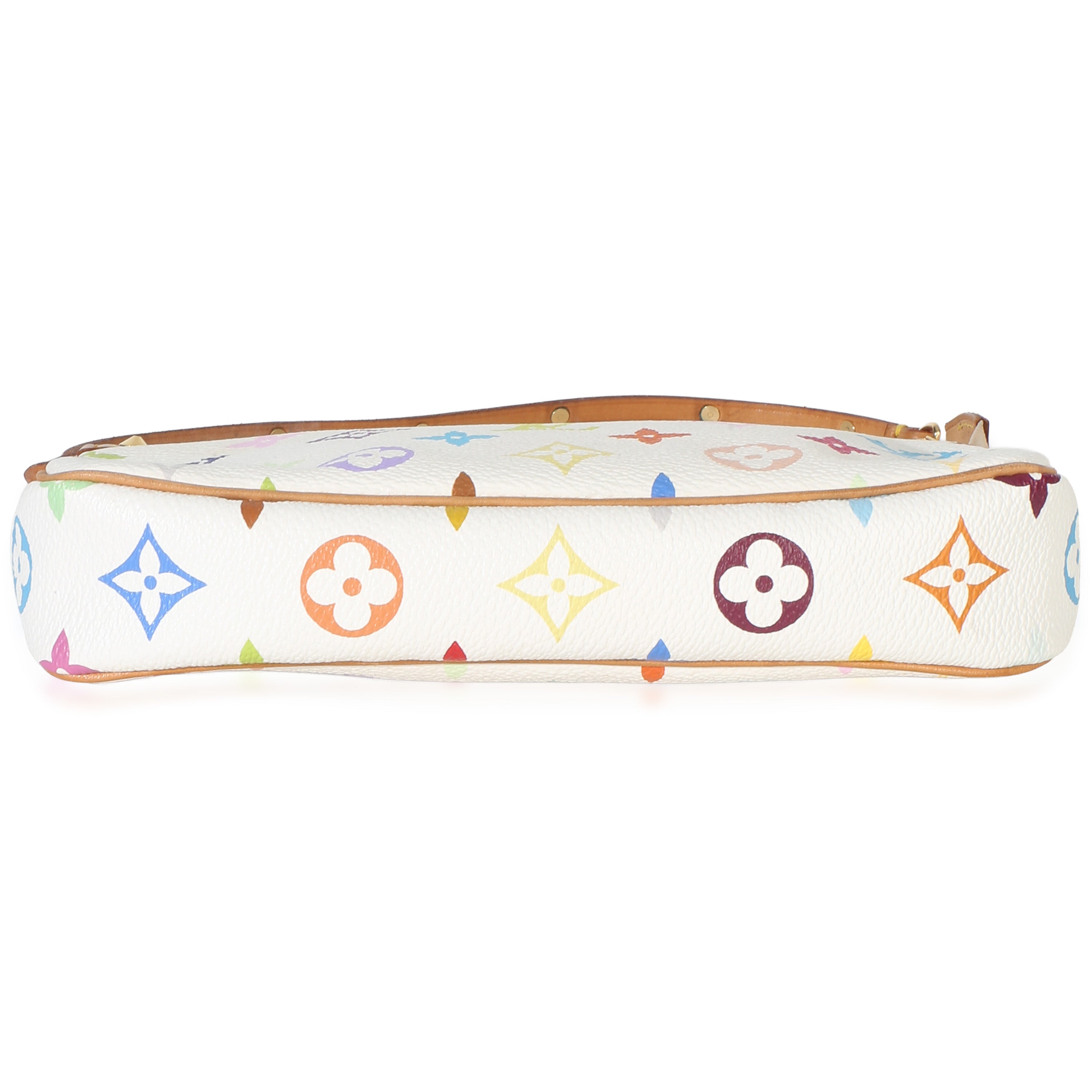 Louis Vuitton White Monogram Multicolore Canvas Pochette Accessoires Handbag 5