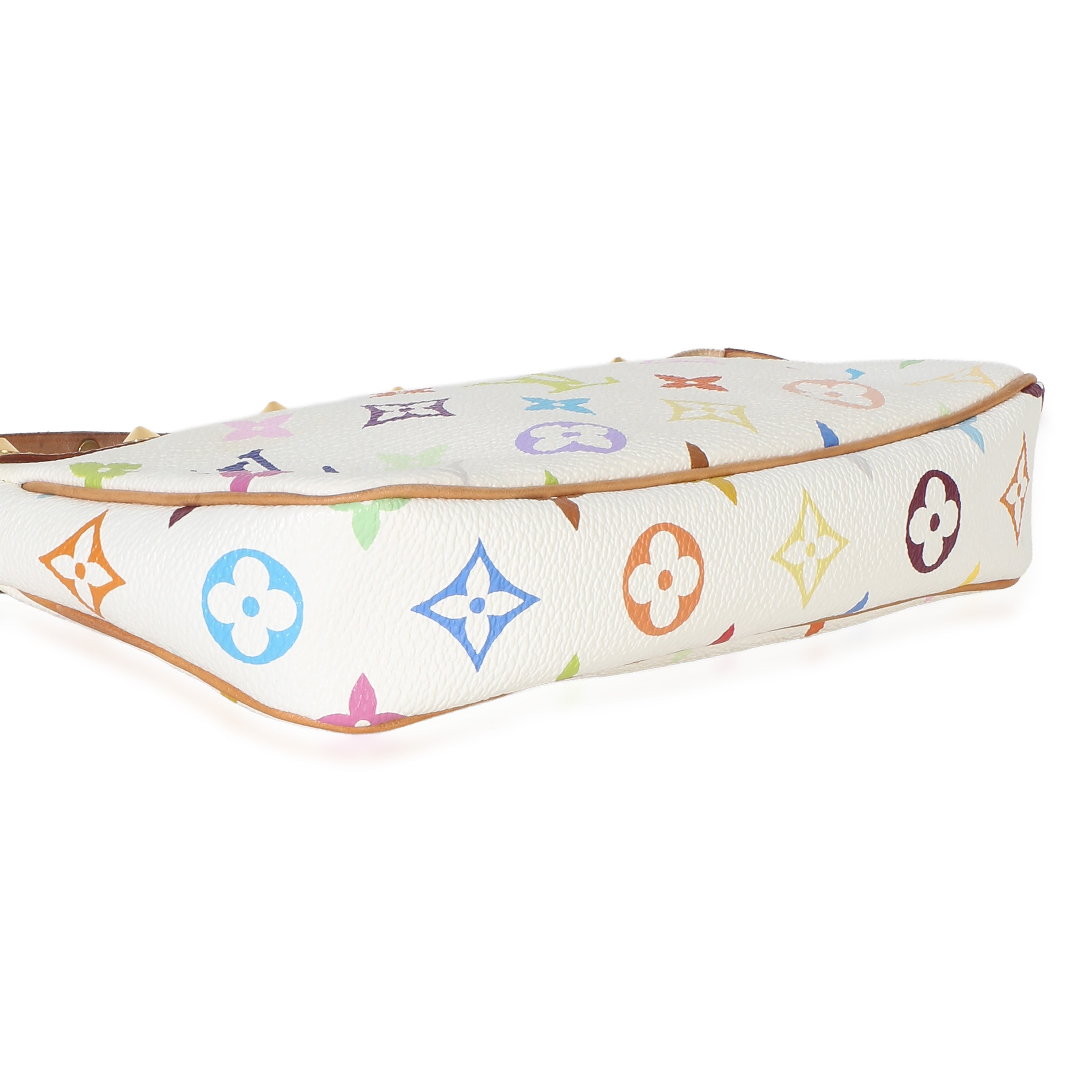 Louis Vuitton White Monogram Multicolore Canvas Pochette Accessoires Handbag 7