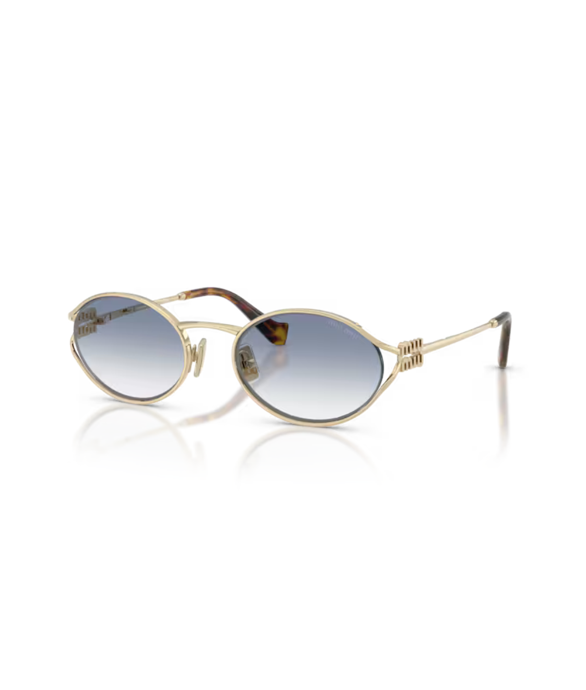Pale gold-Clear Gradient Light Blue