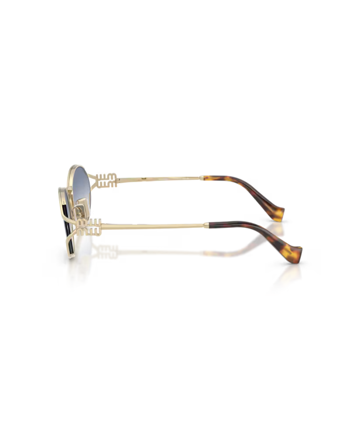 Pale gold-Clear Gradient Light Blue