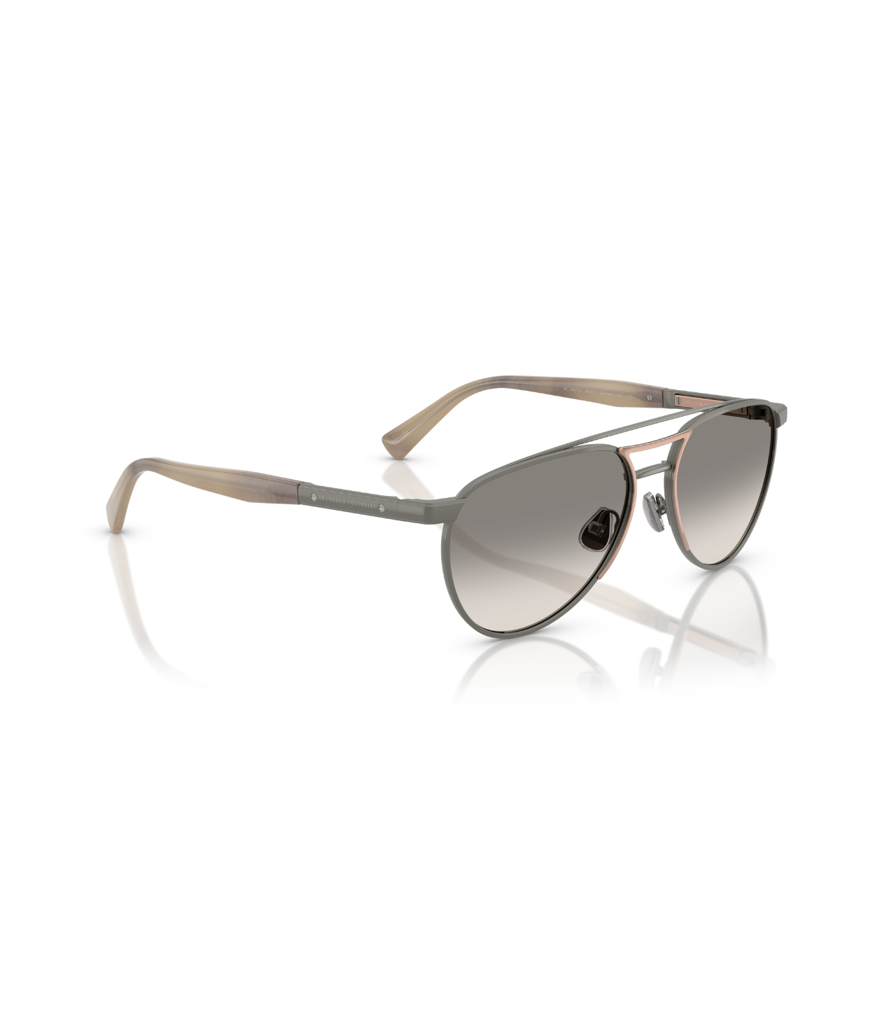 Matte Gunmetal/Rose Gold-Clear Gradient Grey