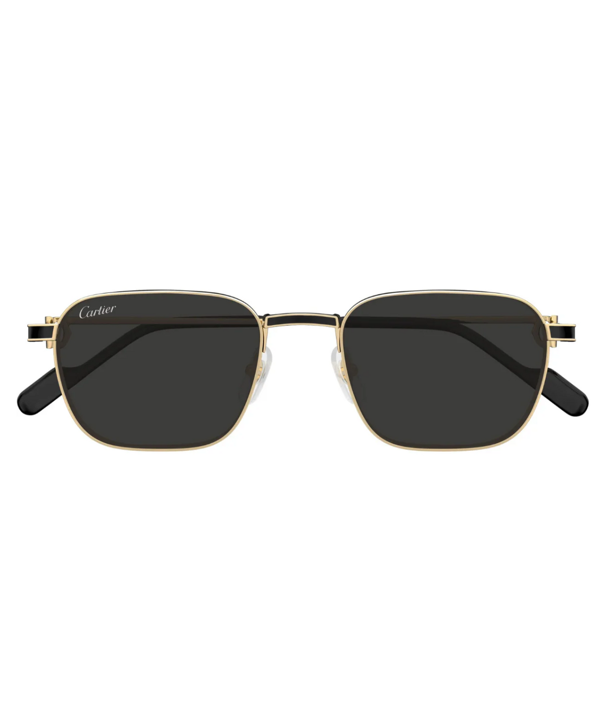 Cartier C de Cartier CT0497S square sunglasses in Gold-Grey, front view
