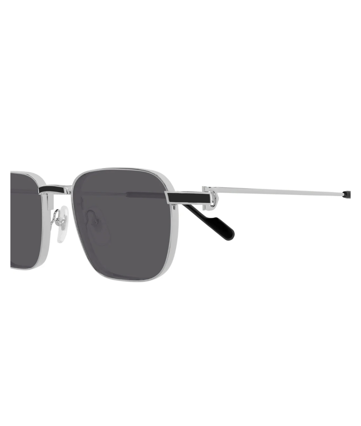 Cartier C de Cartier CT0497S square sunglasses in Silver-Grey, side view