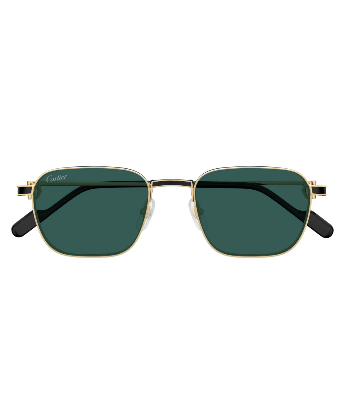 Cartier C de Cartier CT0497S square sunglasses in Gold-Green, front view