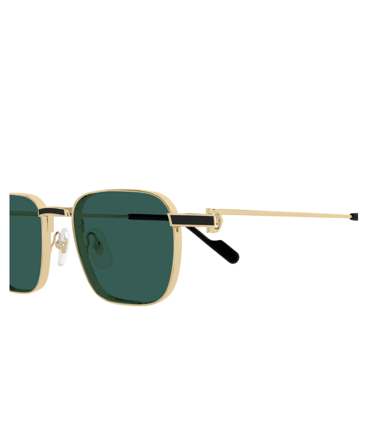 Cartier C de Cartier CT0497S square sunglasses in Gold-Green, side view