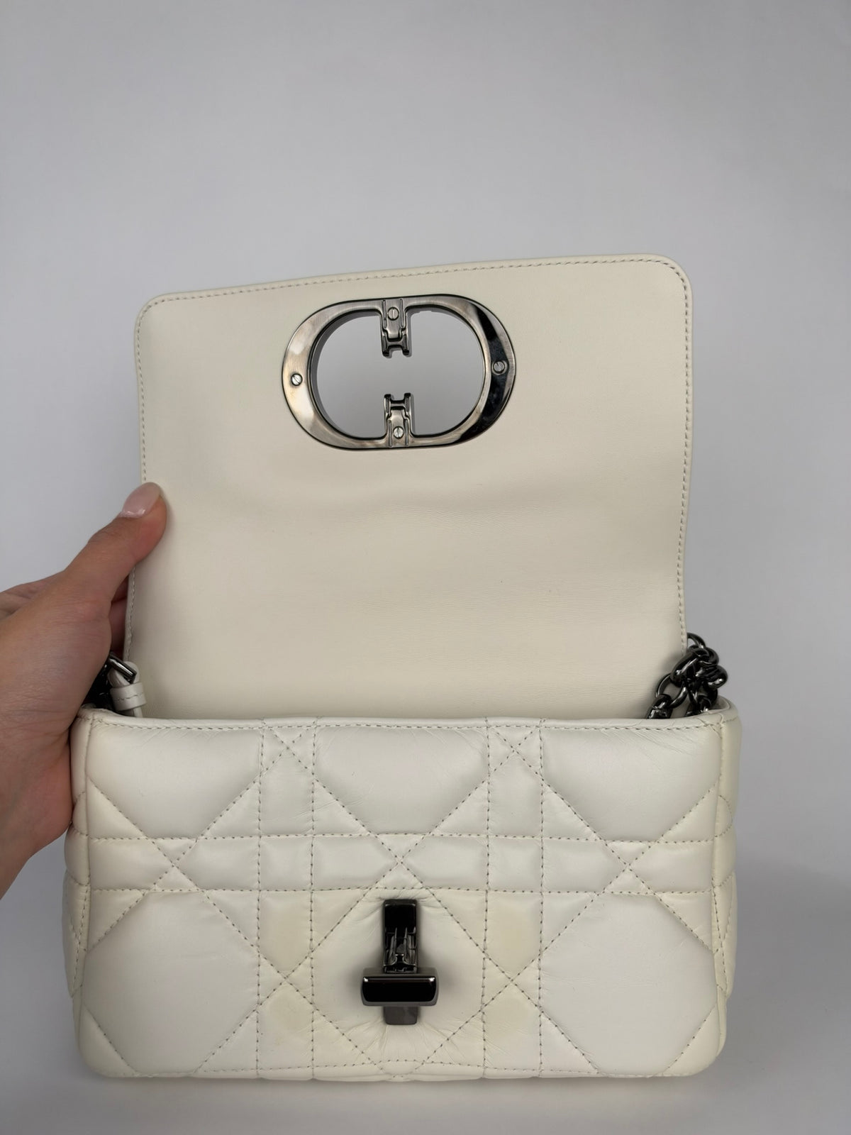 Christian Dior Caro Bag White Small