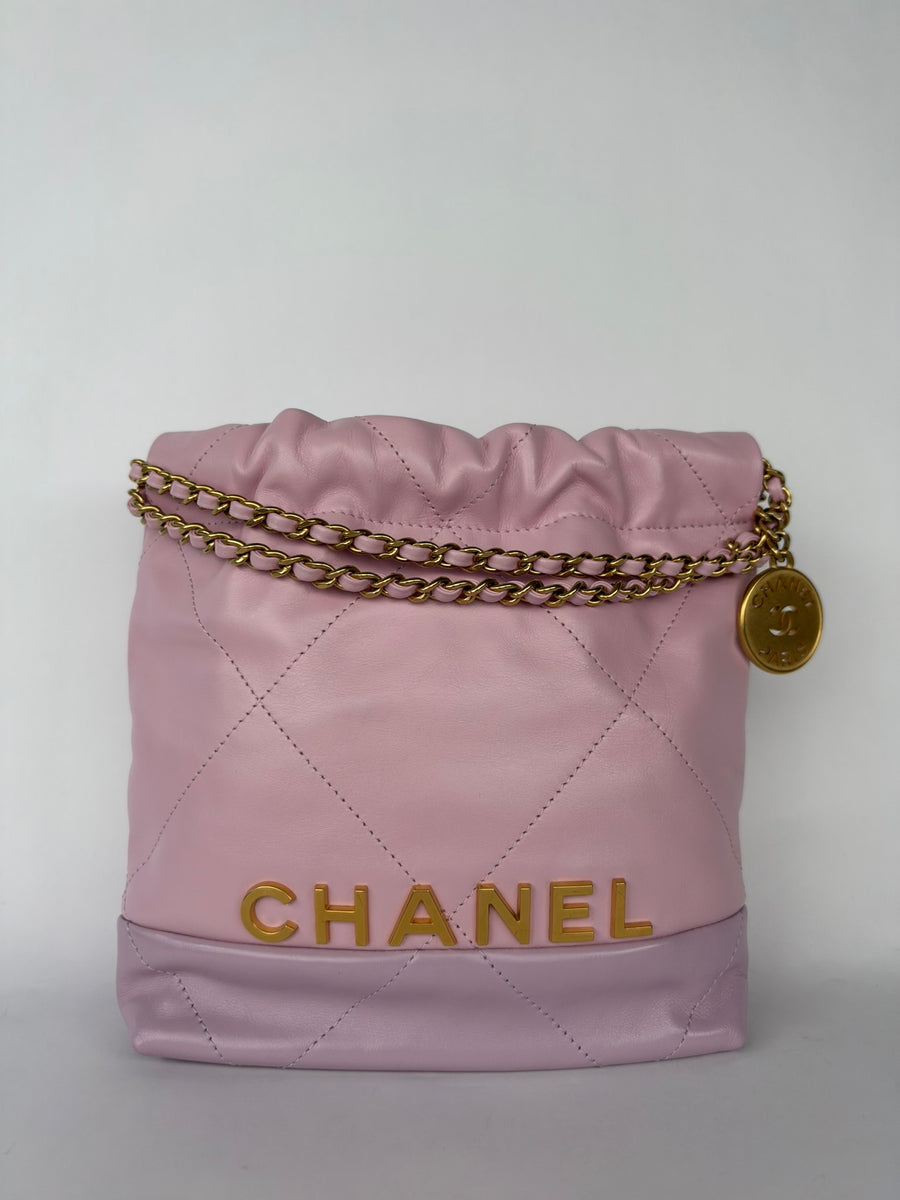 Chanel 22 Bag Pink Mini Excellent
