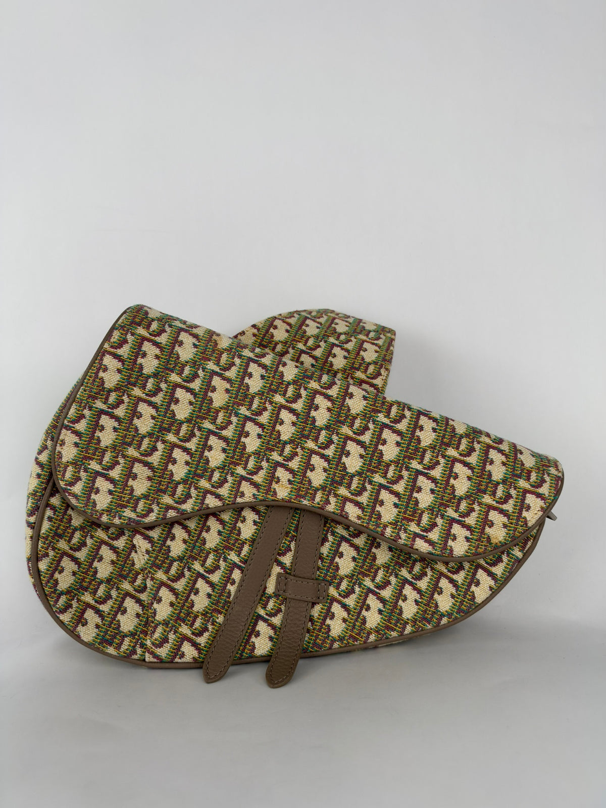 Christian Dior Oblique Men Saddle Beige/Green