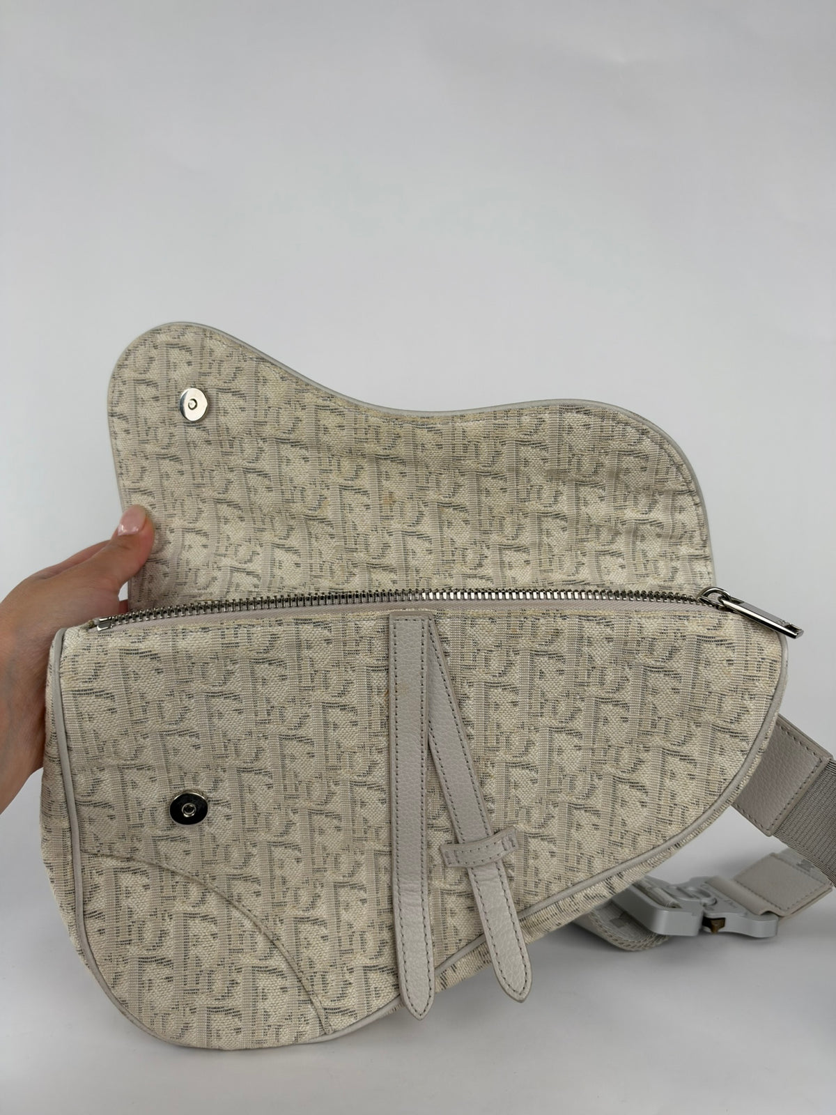 Christian Dior Oblique Men Saddle Beige