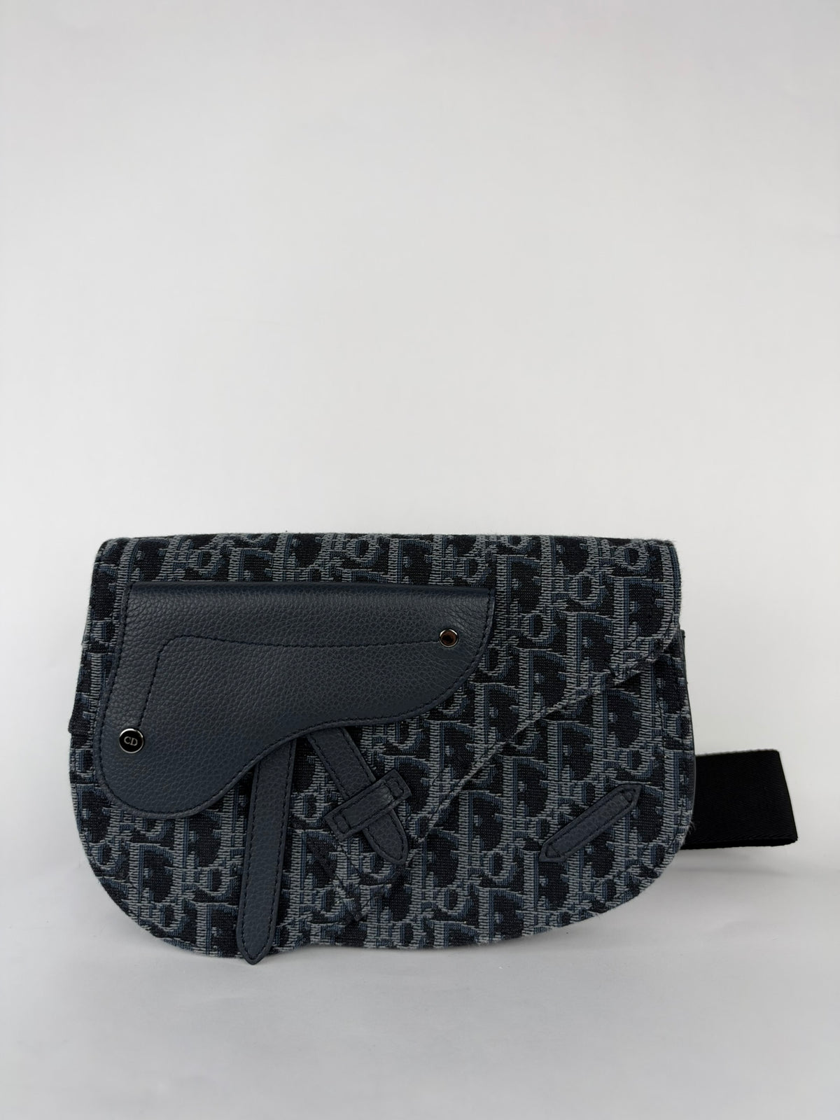 Christian Dior Oblique Saddle Messenger Pouch  Blue/Black