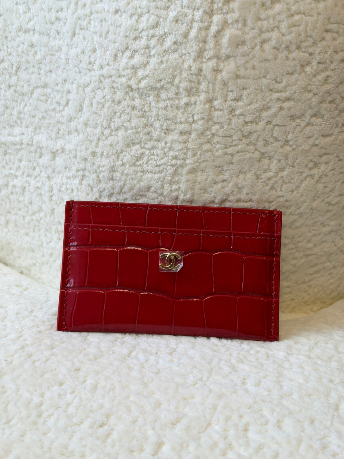 Chanel Card Holder Dark Red