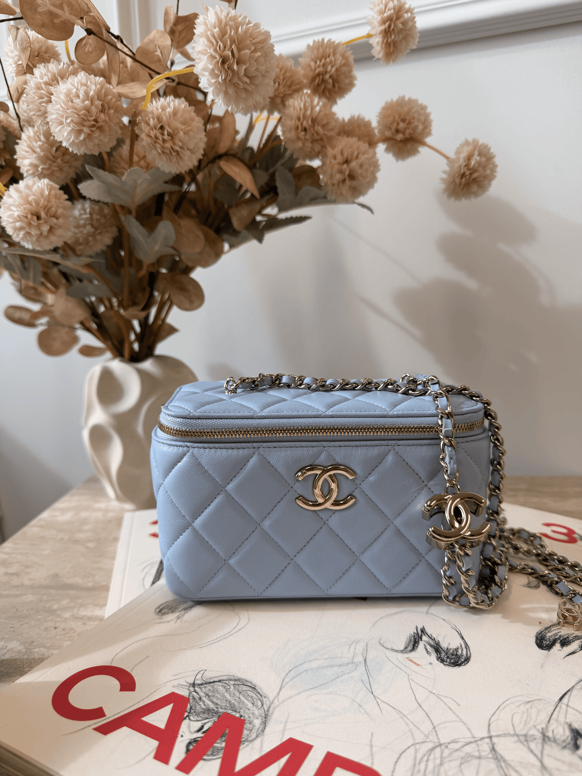 Chanel Vanity Bag Light Blue