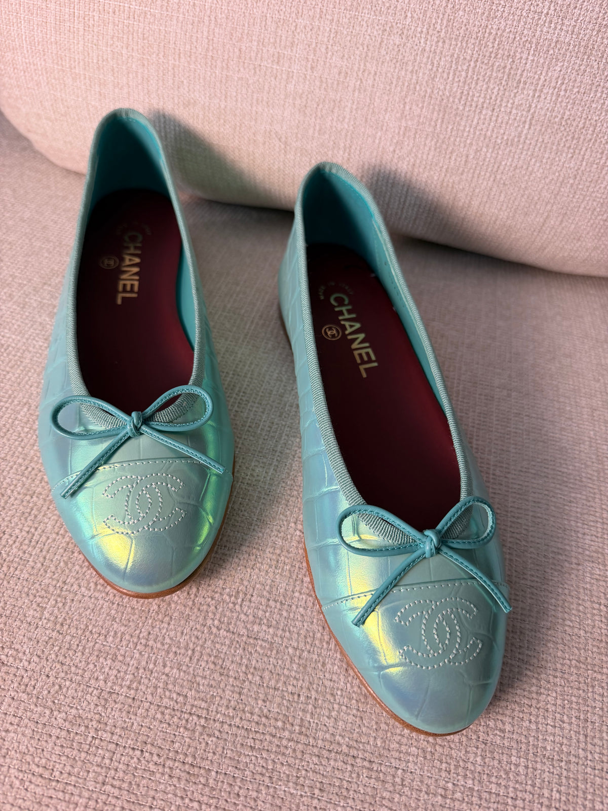 Chanel Ballet Flat Green