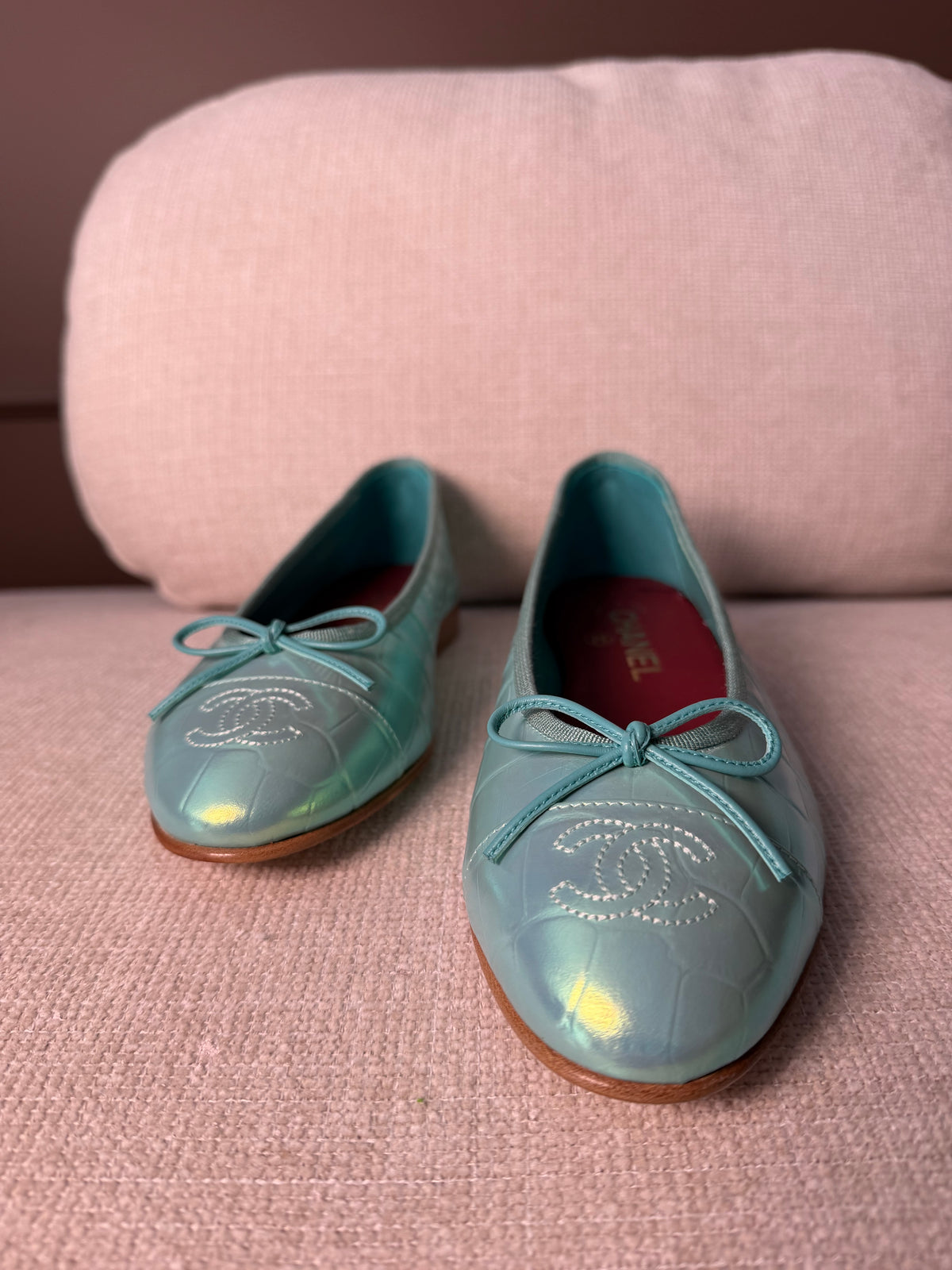 Chanel Ballet Flat Green