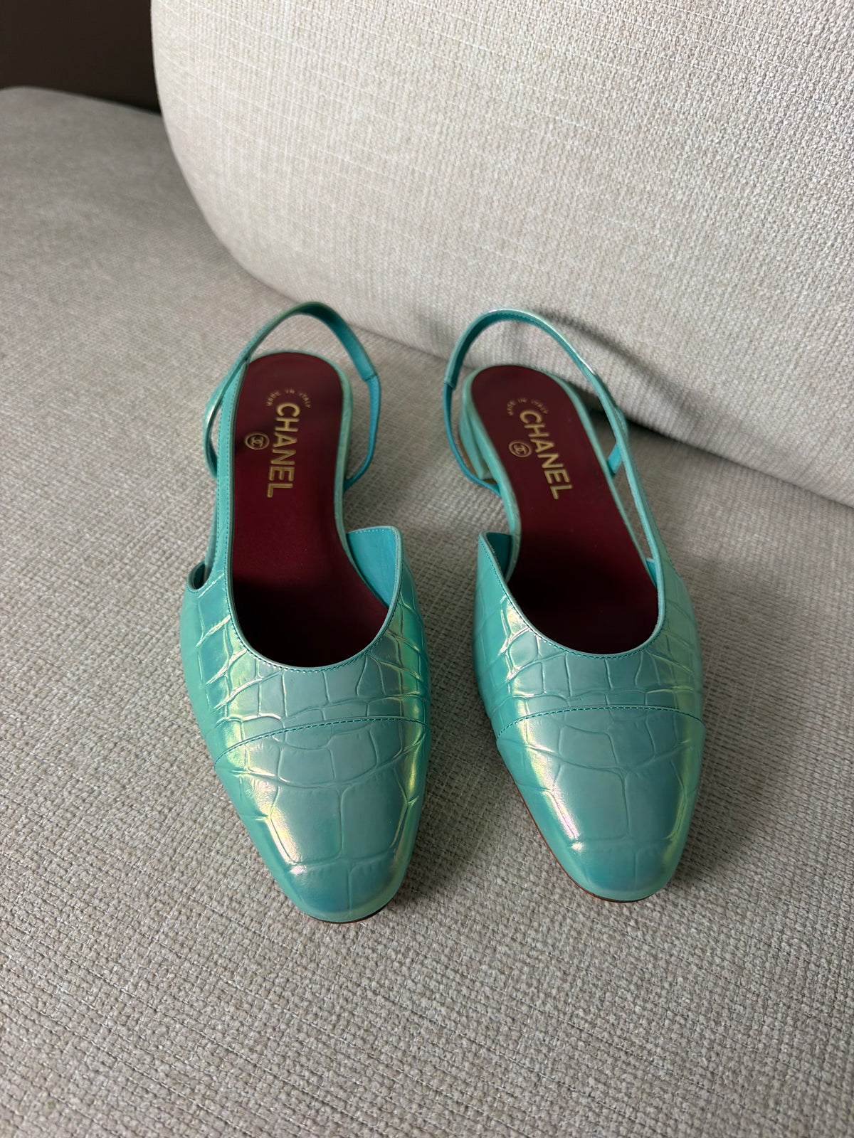 Chanel Slingback Green