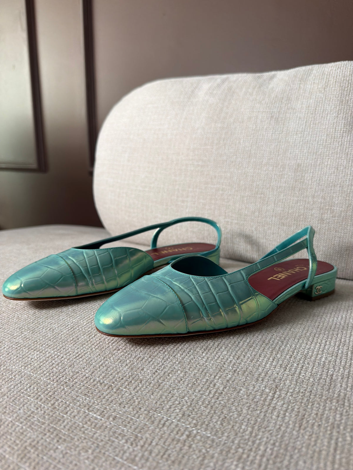 Chanel Slingback Green