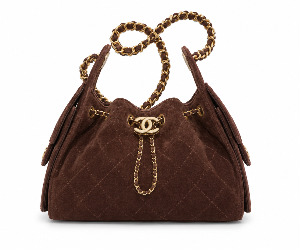 Chanel 25 Handbag Dark Brown Mini