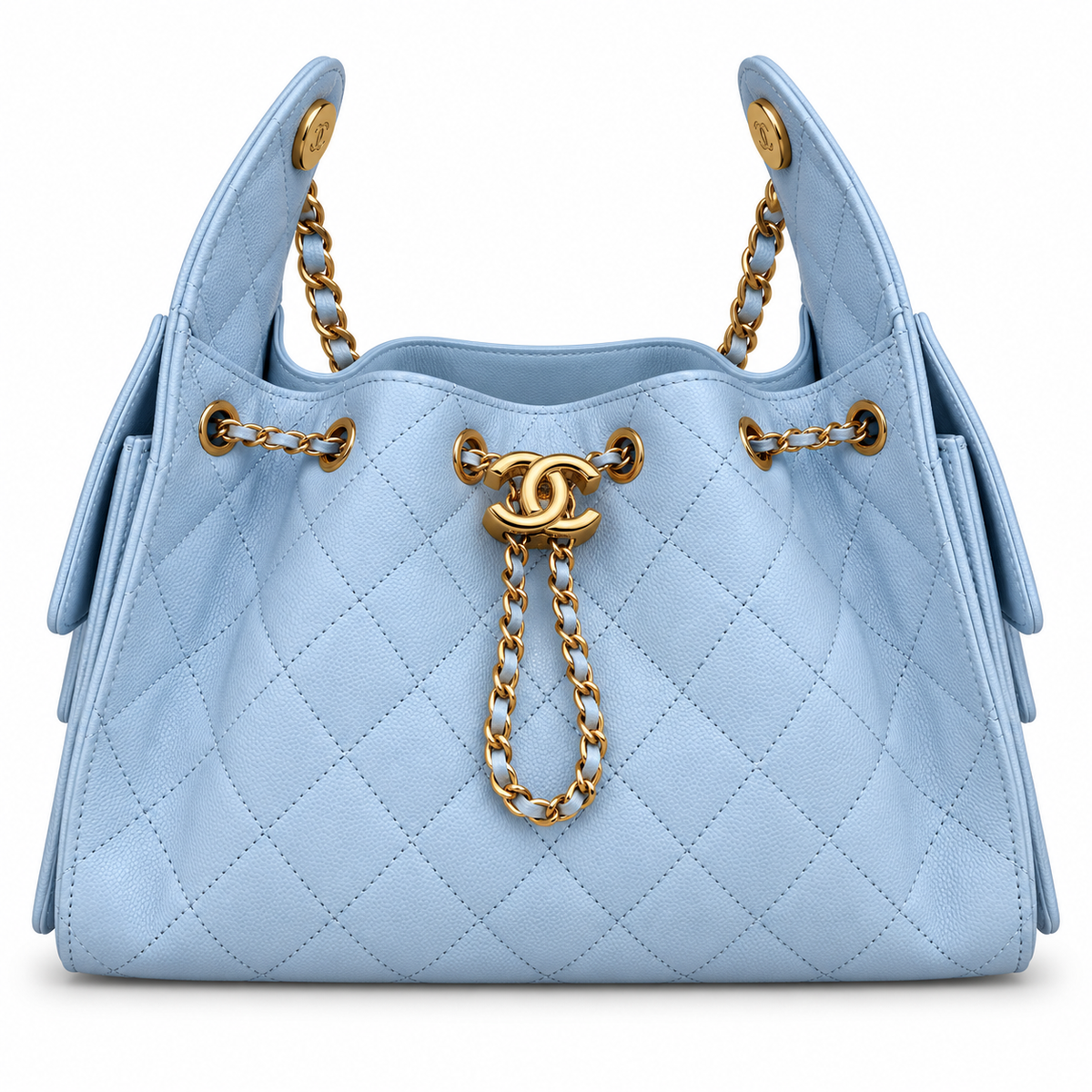 Chanel 25 Handbag Light Blue Small