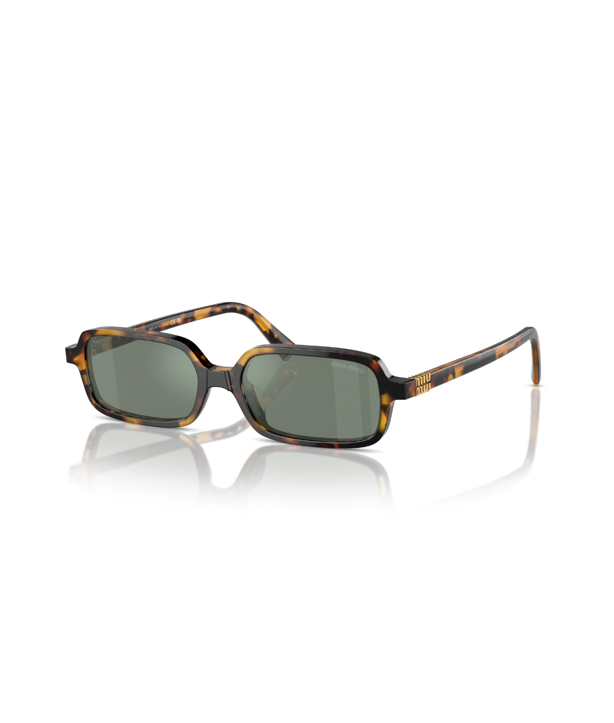Honey havana-Green mirror internal silver