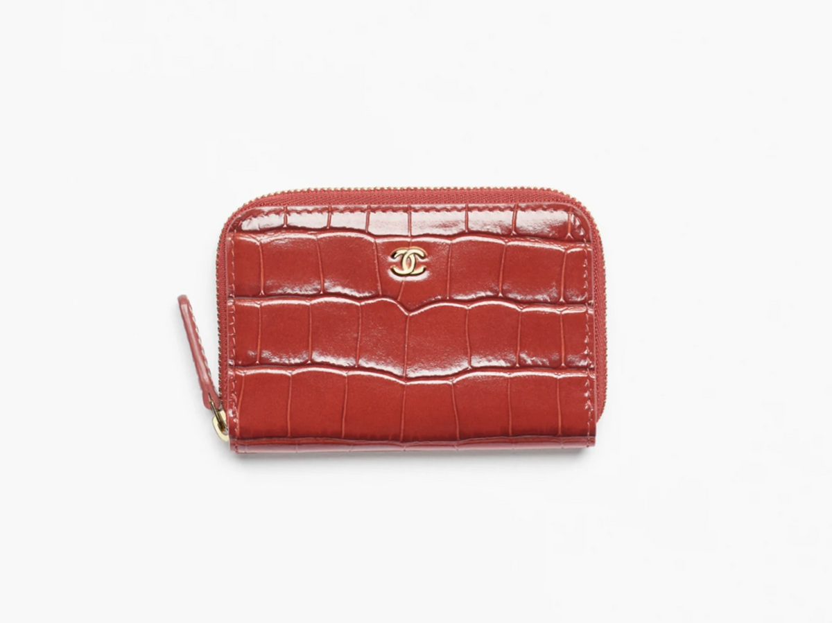 Chanel Coin Purse Burgundy Unique