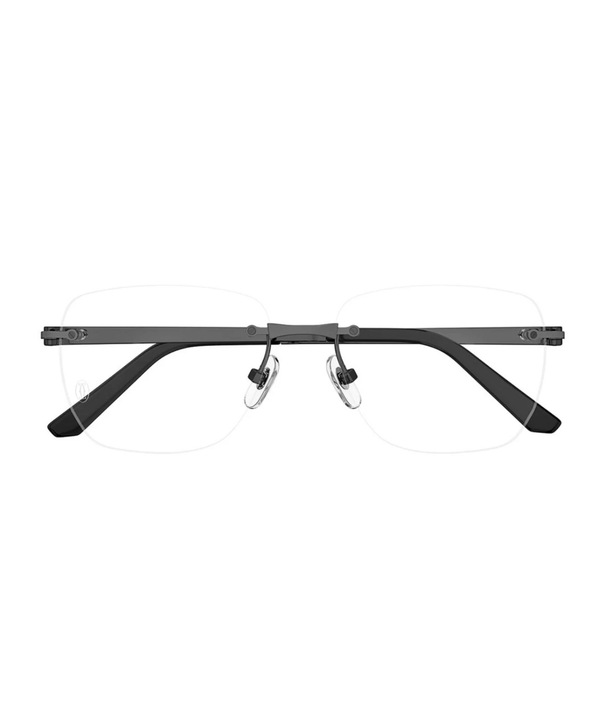 Cartier Première CT0512O rimless square eyeglasses in Ruthenium, front view