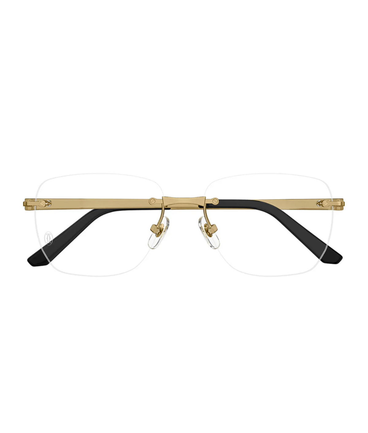 Cartier Première CT0512O rimless square eyeglasses in Gold-Brown, front view
