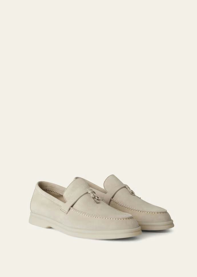 Loro Piana Summer Charms Walk Loafer Powder Pearl 38.5